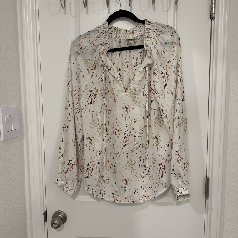 A New Day Women's Abstract Print Blouse Size Large fall business casual office